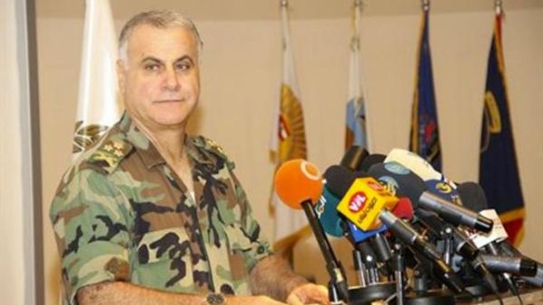 Lebanese Army Commander General Jean Qahwaji speaks during a ceremony in Yarzeh, Thursday, Aug. 30, 2012. (Lebanese Army Website, HO)
