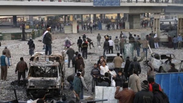 الاشتباكات في ميدان التحري صباح الخميس/أ.ف.ب