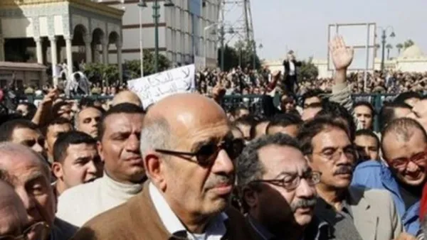 البرادعي ينضم للمتظاهرين