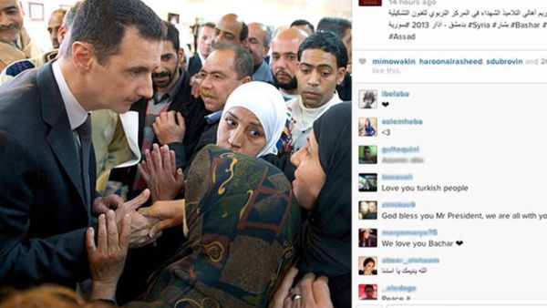 A photo uploaded to Bashar Al Assad's Instagram 