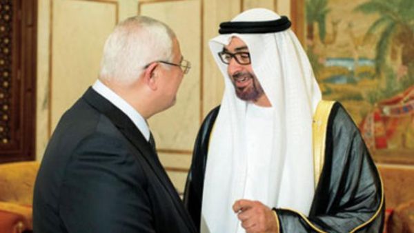 الشيخ خليفة بن زايد آل نهيان رئيس دولة الامارات ونظيره المصري المستشار عدلي منصور