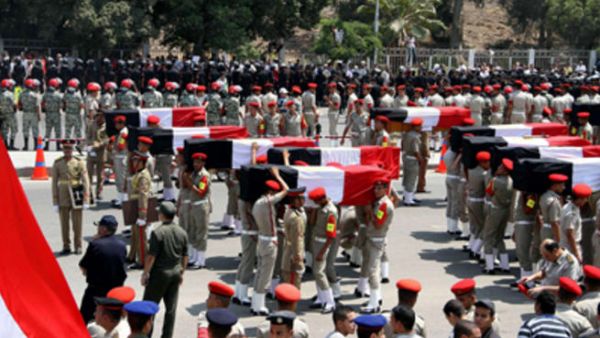 جنازة الجنود المصريين في القاهرة