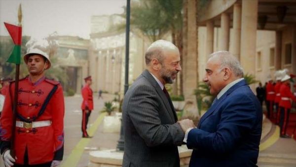 رئيس الحكومة العراقية عادل عبد المهدي، يستقبل نظيره الأردني، عمر الرزاز