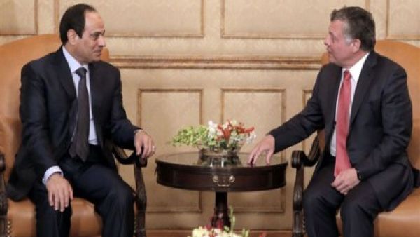 الرئيس المصري عبد الفتاح السيسي والعاهل الاردني الملك عبد الله الثاني 