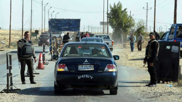 A police checkpoint in Egypt's Sinai, where a number of Islamist attacks have taken place in recent months (file photo)