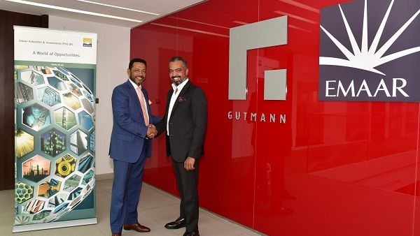 Nasser Batha, CEO of Emaar Industries & Investments and Nael Afieh, Managing Director of Gutmann Systems Middle East.