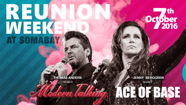 Jenny Berggren and Thomas Anders – are coming to Somabay on October 7th. (Somabay)