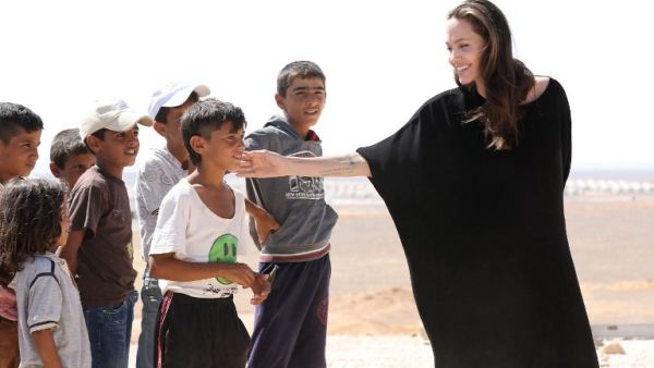 Jolie-Pitt stressed that the UNHCR and other agencies only have half of what is required to meet the needs on the ground to deal with the refugee crisis. (AFP/Khalil Mazraawi) Jolie-Pitt stressed that the UNHCR and other agencies only have half of what is required to meet the needs on the ground to deal with the refugee crisis. (AFP/Khalil Mazraawi)