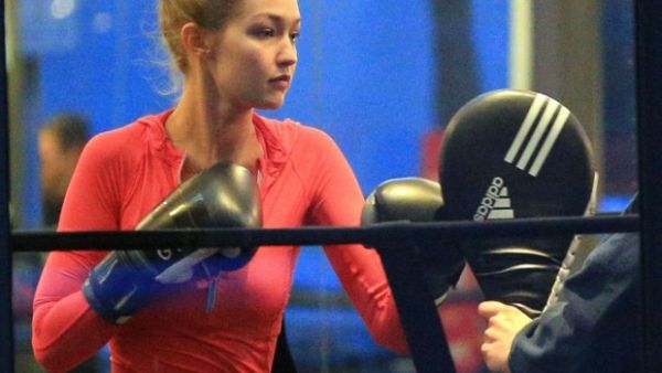 Gigi started boxing when she moved to New York for her modelling career. (GotCeleb.com)