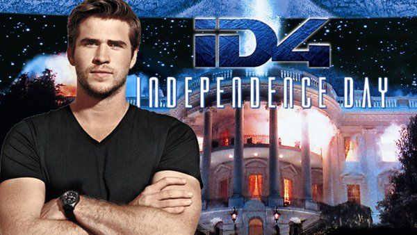 Director Roland Emmerich, Liam Hemsworth and Jeff Goldblum at the Independence Day Resurgence Dubai press conference. (Twitter)