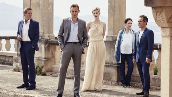The new series stars Tom Hiddleston, Hugh Laurie, Olivia Colman, Angela Burr and Tom Hollander. (IMDB)
