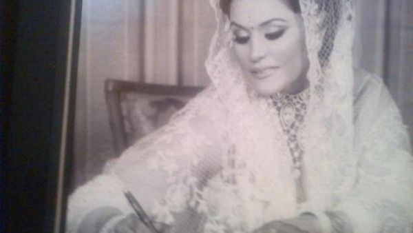 A never before seen photo of Ahlam on her wedding day.