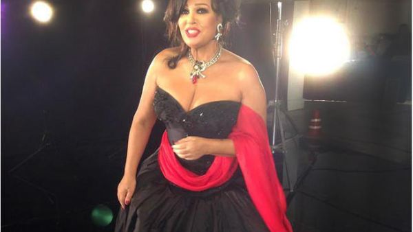 Fifi Abdo in her little black dress with no questions addressed! (Image: Facebook)