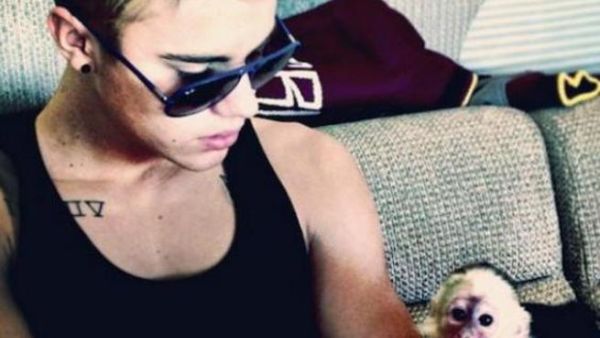 Bieber had to leave his monkey in Munich back in March.