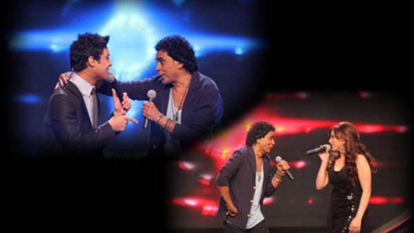 Mohamed Mounir mixes it up with contestants and judges on Arab Idol
