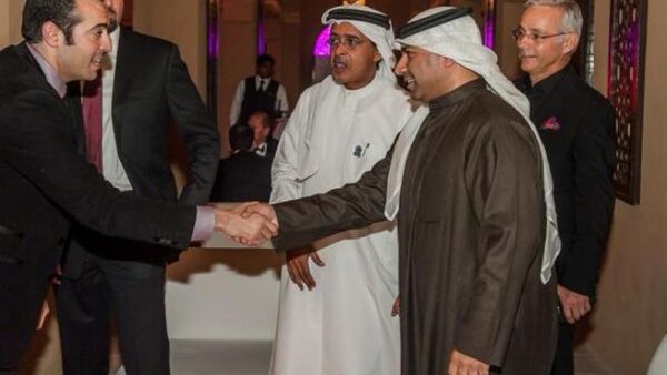Mohammad al-Turki shaking hands at DIFF (Image: Twitter) Mohammad al-Turki shaking hands at DIFF (Image: Twitter)