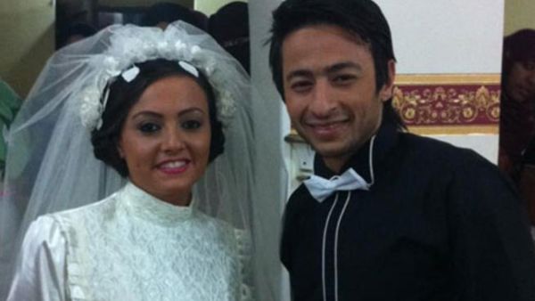 الفنان حمادة هلال والفنانة بشرى في فيلم "مستر اند مسز عويس"