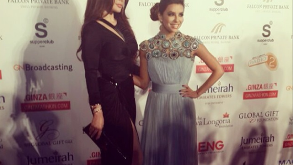 Haifa Wehbe posing with Eva Longoria (Image: Instagram)