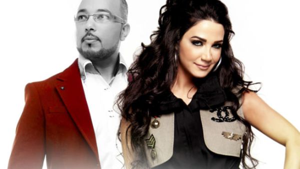 الفنانة ديانا حداد والمنتج الفرنسي زاد