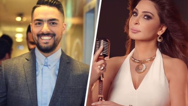 الفنانة اليسا والموزع الموسيقي حسن الشافعي
