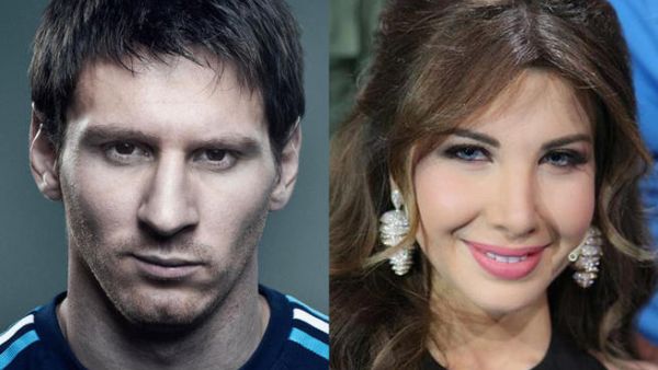 Messi on Nancy Ajram's mind