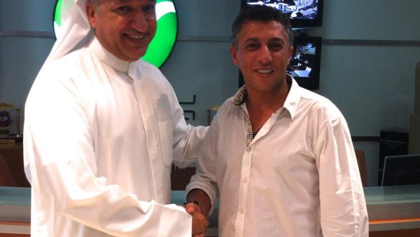 الفنان عمر العبداللات وسالم الهندي رئيس شركة روتانا