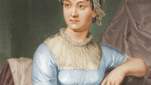 A coloured portrait of Jane Austen. (Wikimedia Commons)