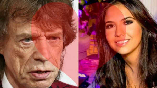 Mick Jagger and Noor Alfallah. (Twitter / JStone / Shutterstock.com)