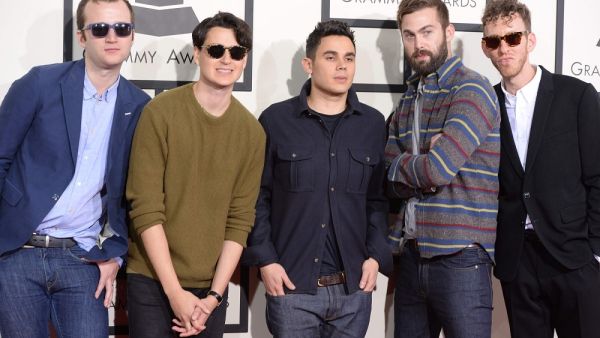 Vampire Weekend arriving on the red carpet for the 56th Grammy Awards in Los Angeles. (AFP/File) 
