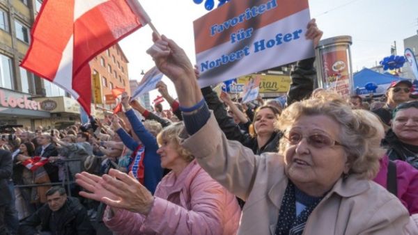 A Freedom Party rally in Vienna, Austria (Joe Klamar/AFP)