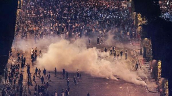 Police fired tear gas at people during celebrations of France's World Cup victory on the Champs-Elysees Avenue in Paris, July 15, 2018. (AFP/ File Photo)