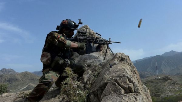 An Afghan security force personnel fires during an ongoing an operation against Islamic State. (AFP/ File)