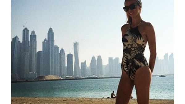 Fashion Police star Giuliana Rancic shared a swimsuit snap in the Emirates. (Image: Instagram)