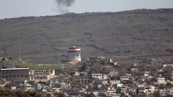 Smoke rises over the Golan Heights. (AFP/File)
