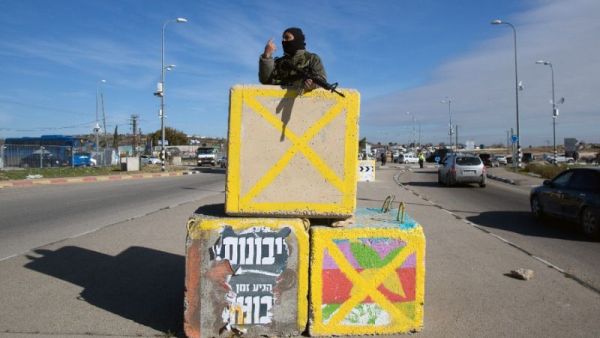 Gush Etzion Junction, the entry point to a series of Israeli settlements in the West Bank. (AFP/File)
