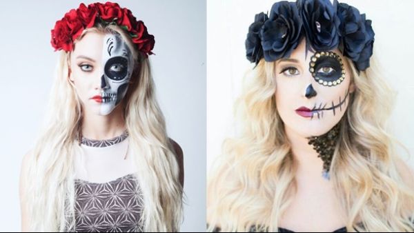 جميلة البوابة: ماكياج الهالوين بلونين فقط