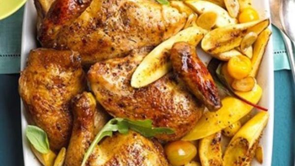 دجاج بالقرع الاصفر 