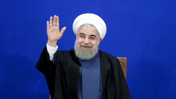 Iranian President Rohani at a press conference in Tehran. (AFP)  