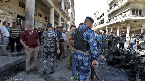 Daesh issued a statement claiming the first attack, identifying the bomber as an Iraqi who blew up an explosives-rigged vehicle targeting Shia Muslims. (AFP) 