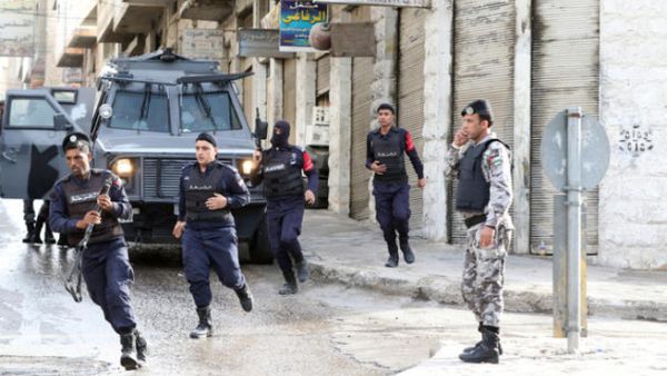 Jordanian security forces in Irbid. (AFP/File)