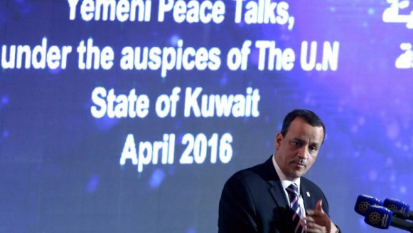 UN Special Envoy for Yemen Ismail Ould Cheikh Ahmed at an earlier peace talk in Kuwait. (AFP/File)