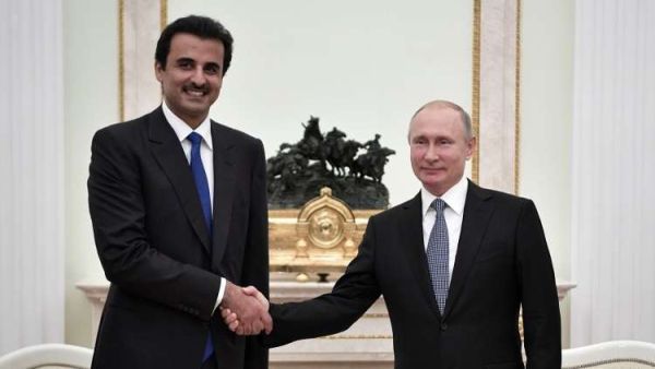 بوتين وأمير قطر تميم بن حمد آل ثاني/ أرشيفية