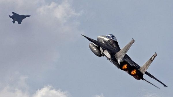 An Israeli Air Force F-15 takes off during the Blue Flag air exercise at the Ovda air force base. (Jack Guez/AFP)