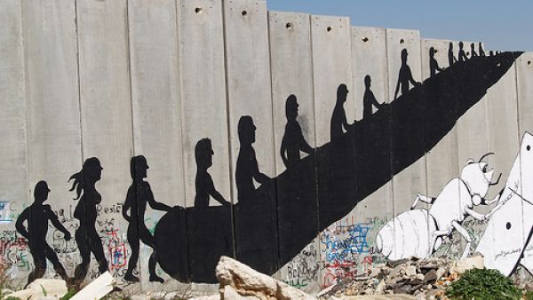 The separation wall in the West Bank. (AFP) 