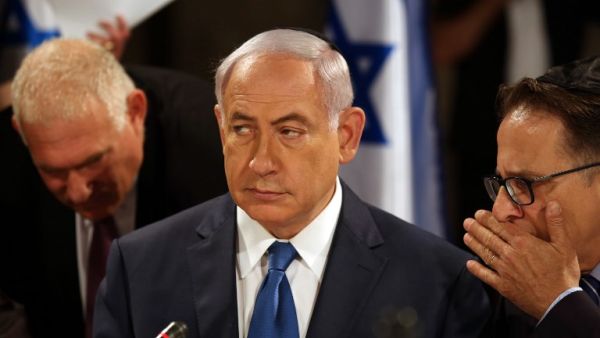 Israeli Prime Minister Benjamin Netanyahu gestures during a special cabinet meeting, held in the Western Wall tunnels in Jerusalem's Old City on May 28, 2017. (AFP/Gali Tibbon) Israeli Prime Minister Benjamin Netanyahu gestures during a special cabinet meeting, held in the Western Wall tunnels in Jerusalem's Old City on May 28, 2017. (AFP/Gali Tibbon)