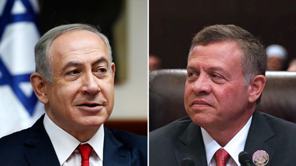 Israeli PM Netanyahu (L) and Jordanian King Abdullah. (AFP/ File)