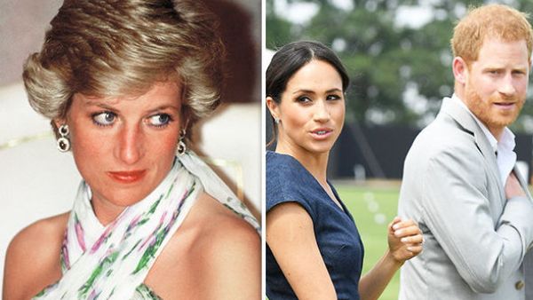 الأميرة ديانا والأمير هاري وميغان ماركل