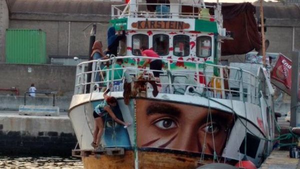 Norwegian-flagged Freedom Flotilla boat al-Awda bound for Gaza (Twitter)