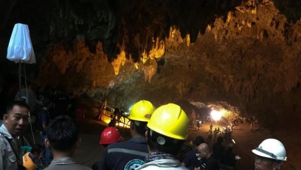 Soccer Team Trapped in Flooded Cave (Twitter)