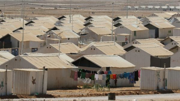 A general view shows a Syrian refugee camp in Azraq in northern Jordan, on September 9, 2016. (AFP/Khalil Mazraawi)